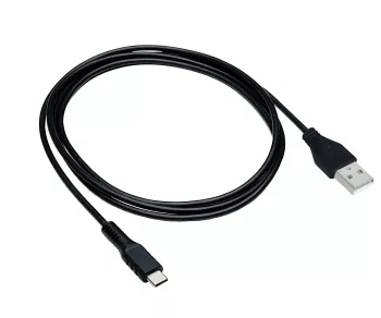 USB type C to A charging cable, USB type C to A plug, 5V, 3A, OD: 3.5mm, black, DINIC polybag, 1m